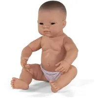 Miniland Poupée bébé Fille asiatique parfum vanille 40cm Jouet Poupée