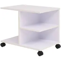 vidaXL Étagère à roulettes 50x35x42 cm Blanc