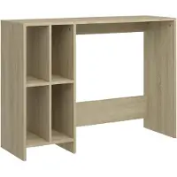 vidaXL Table d'ordinateur panneau de particules imitation chêne 102,5 x 75 x 35 cm