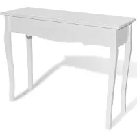 vidaXL Table de console et coiffeuse Blanc