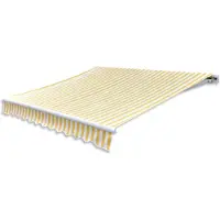 vidaXL Store banne motorisé 400 cm jaune/blanc