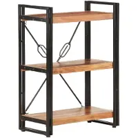 vidaXL Bibliothèque à 3 niveaux 60x30x80 cm Bois d'acacia massif