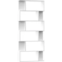 vidaXL Bibliothèque/Séparateur de pièce Blanc Bois d'ingénierie