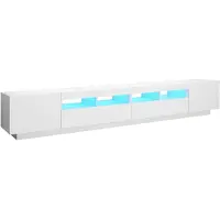 vidaXL Armoire TV avec lampes LED blanc 260x35x40cm