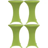 vidaXL Housses de table extensible 4 pcs 80 cm Vert