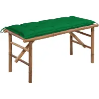 vidaXL Banc de jardin pliable avec support 118 cm bambou