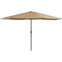 vidaXL Parasol avec mât métallique 390 cm Taupe