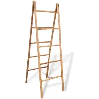 vidaXL Porte-serviette double avec 5 barreaux Bambou 50 x 160 cm