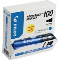 Pilot Marqueur permanent pointe ogive 100 bleu 20 pièces (20x)