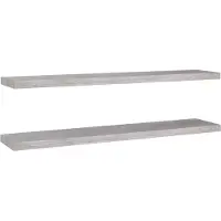 vidaXL Étagères murales flottantes 2 pcs gris béton 120x23,5x3,8cm MDF