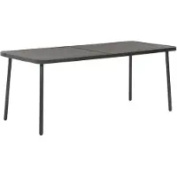 vidaXL Table de jardin gris foncé 180x83x72 cm acier