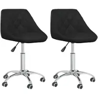 vidaXL Chaise de salle à manger 2 pcs. Pivotantes Noir Similicuir