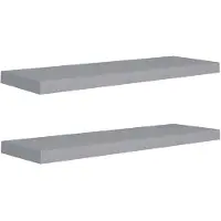 vidaXL Étagères murales flottantes 2 pcs gris 80x23,5x3,8 cm MDF