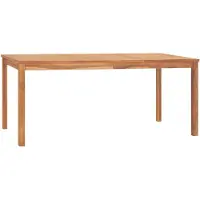vidaXL Table de jardin à manger 180x90x77 cm teck massif