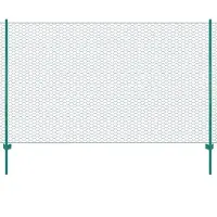 vidaXL Clôture en grillage métallique avec poteaux Acier 25x1,5m Vert144611