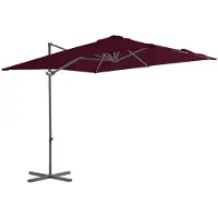 vidaXL Parapluie avec mât en acier 250x250 cm rouge bordeaux