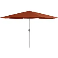 vidaXL Parasol avec mât métallique 390 cm Terracota