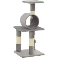 vidaXL Arbre à chat Sisal 65 cm Gris