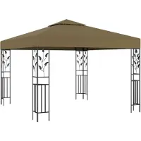 vidaXL Pavillon 3x3 m Taupe 180 g/m