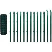 vidaXL Clôture européenne acier 25x1,5 m vert