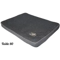 Tyrol Yellowstone Matelas rectangulaire pour chiens de grande et moyenne taille - Matelassé épais - Taille L - Dimensions 80 x 60 x 7 cm