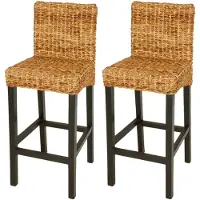 vidaXL Tabouret de bar 2 pcs. Abaca