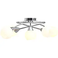 vidaXL Plafonnier avec abat-jour en céramique pour 5 ampoules E14