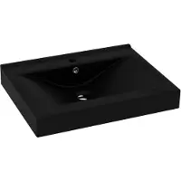 vidaXL WASHBAIN mit TAP -Loch 60x46 cm Keramikmattschwarz