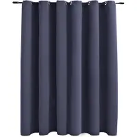 vidaXL Rideau occultant et anneaux en métal Anthracite 290x245 cm