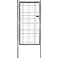 vidaXL Portail de jardin en acier galvanisé 100 x 150 cm argenté