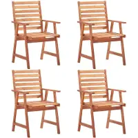 vidaXL Chaises de jardin 4 pcs. Bois massif acacia