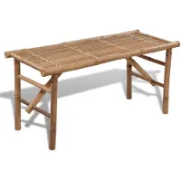 vidaXL Banc de jardin pliable 118 cm Bambou