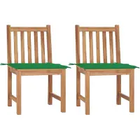 vidaXL Chaises de jardin 2 pcs. avec coussins teck massif