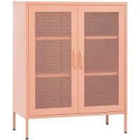 vidaXL Armoire de rangement Rose 80x35x101,5 cm Acier