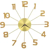 vidaXL Wanduhr 50 cm Metall Gold gefärbt