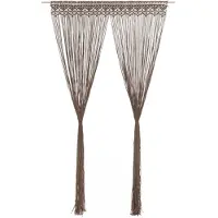 vidaXL Rideau en macramé Taupe 140x240 cm Coton