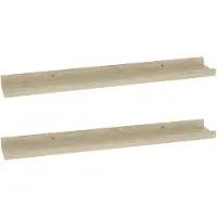 vidaXL Étagères murales 2 pièces Chêne Sonoma 60x9x3 cm