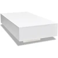 vidaXL Table basse haute brillance blanche