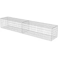vidaXL Mur en gabion avec couvercles Acier galvanisé 300 x 50 x 50 cm
