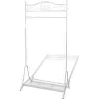 vidaXL Portant à vêtements Blanc Acier