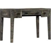 vidaXL Bureau Noir 110 x 50 x 75 cm Bois de manguier massif