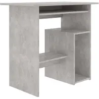 vidaXL Bureau gris béton 80x45x74 cm Bois composite