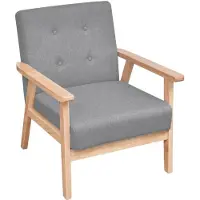 vidaXL Fauteuil gris foncé tissu