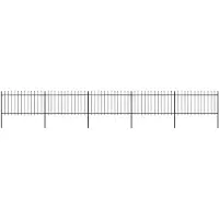 vidaXL Clôture de jardin avec pointes de lance Acier 8,5 x 1 m Noir