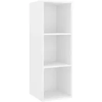 vidaXL Armoire TV murale blanche 37x37x107 cm Bois composite
