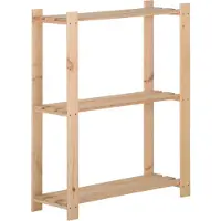 Super Merchant Étagère de stockage 3 niveaux 60x28,5x90 cm Bois de pin massif
