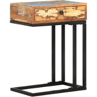 vidaXL Table d'appoint en U 45x30x61 cm Bois de récupération massif