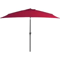 vidaXL Parasol avec mât métallique 300 x 200 cm rouge bordeaux