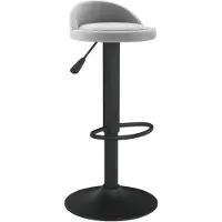 vidaXL Tabouret de bar en velours gris clair