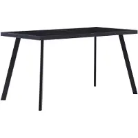 vidaXL Table de salle à manger noire 140 x 70 x 75 cm verre trempé